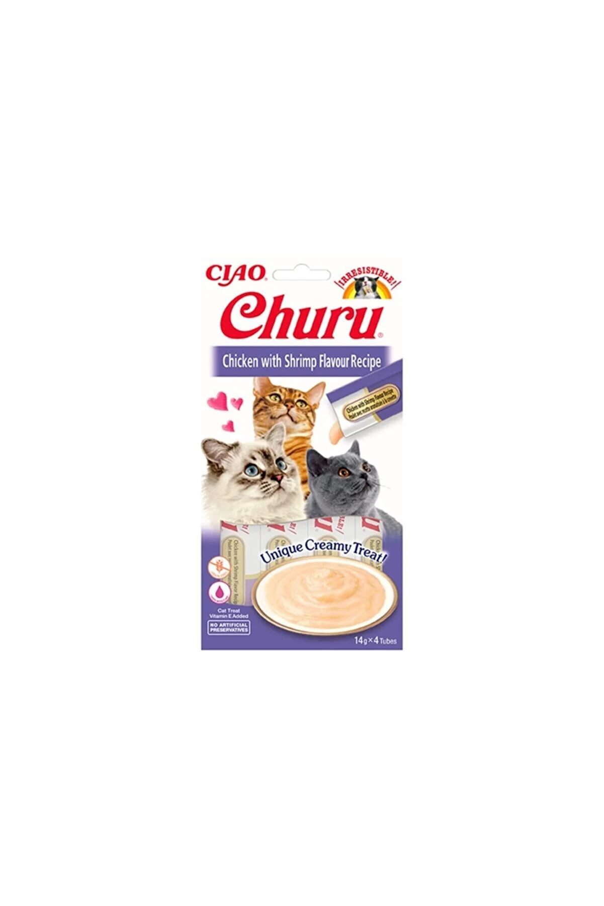 Ciao%20Churu%20Cream%20Tavuklu%20Ve%20Karidesli%20Kedi%20Ödül%20Kreması%204%20X%2014%20Gr