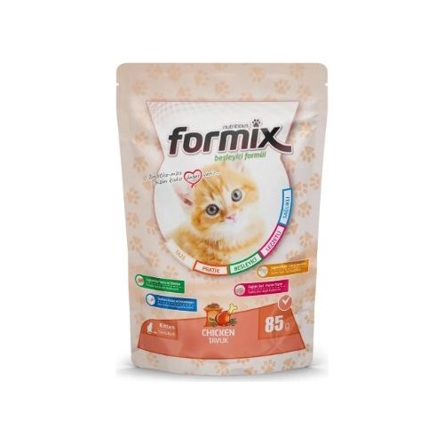 FORMİX%20Tavuk%20Etli%20Yavru%20Kedi%20Pouch%2085%20gr%20X24%20Adet