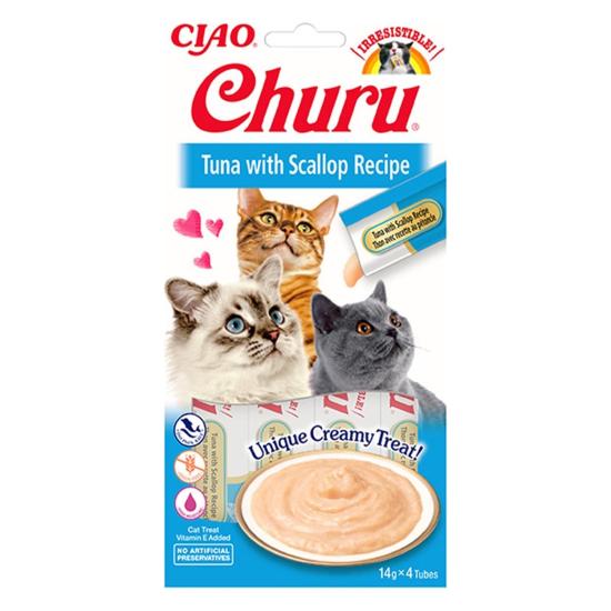 Ciao Churu Püre Ton & Taraklı Kedi Maması 4 x 14 gr