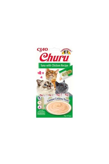 Churu Cream Ton Balıklı Tavuklu Kedi Ödül Kreması 4x14 gr