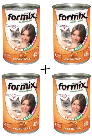 Formix Yetişkin Tavuklu Kedi Konserve Mama ( 4 Adet )