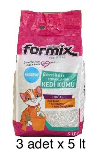 Formix Kedi Kumu Marsilya Sabunu Kokulu 5 Lt X 3 Adet