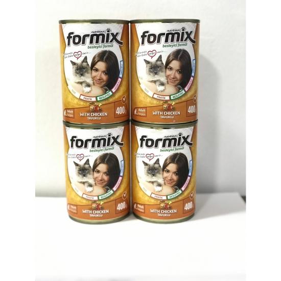 Formix Yetişkin Kedi Tavuklu Konserve Maması 400 gr x 4 Adet