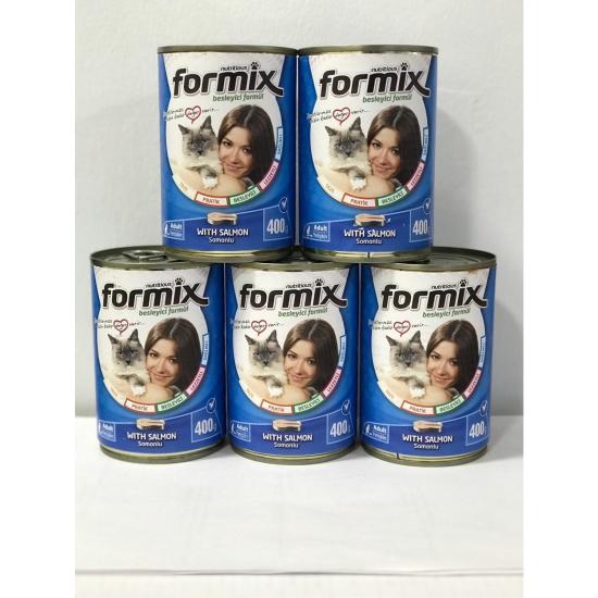 FORMİX Yetişkin Kedi Somonlu Konserve Maması 400 gr x 5 Adet