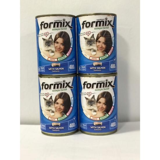 FORMİX Yetişkin Kedi Somonlu Konserve Maması 400 gr x 4