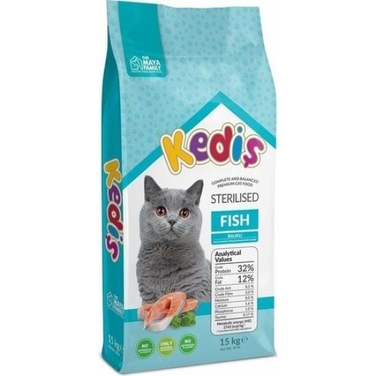 Kediş Yetişkin Kısırlaştırılmış Kedi Maması Balıklı 15 kg