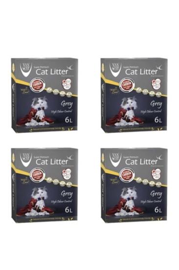 Vancat Aktif Karbon Kedi Kumu Kutu 6 lt x 4 Adet 00523