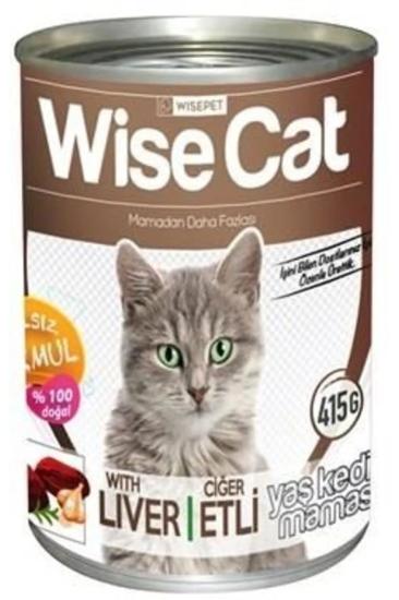 Wise Cat Ciğerli Yetişkin Kedi Konserve Maması 400 gr 20 ADET