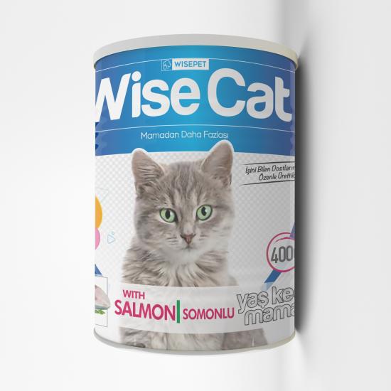 Wise Cat Somonlu Yaş Kedi Konserve 24 Adet
