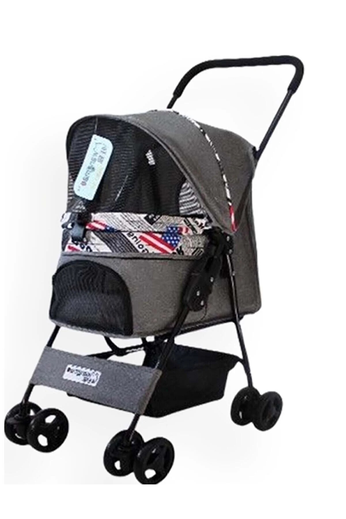 Zampa%20Showtime%20Kedi%20&%20Köpek%20Arabası%20Gri,%2042x69.5x88cm